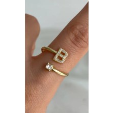 Wind Silver Harfini Seç Ayarlı Popiler Yüzük 925 Ayar