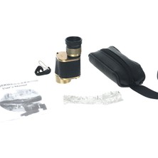 6X24 Baigish Askeri Tarzi Pirinç ve Deri Kaplamalı Deri Çantalı Monocular Dürbün Sarı