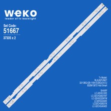 Weko 32/138Q LC-32HI MG28 37335 32'' Inç 2 Adet Tv LED Bar Takım