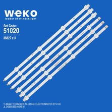 Weko Tx-Led-43 ETV-143 36827X3 43'' Inç 3 Adet Tv LED Bar Takım