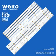 Weko 50PFH4009/88 37203/37204 50'' Inç 12 Adet Tv LED Bar Takım