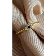 Wind Silver Lacivert Taşlı Yüzük Ayarlı 925 Ayar