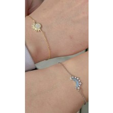 Wind Silver Biri Sana Biri Ona Çift Bilekliği 925 Ayar