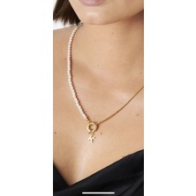 Wind Silver Incili Simit Ithal Tasarım Harf Seç 925 Ayar