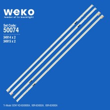 Weko KD-65X9000A XBR-65X850A 50074 65'' Inç 4 Adet Tv LED Bar Takım