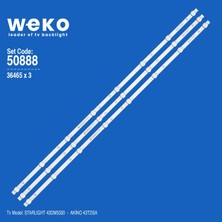 Weko 43DM5500 43TDSA 36465 43'' Inç 3 Adet Tv LED Bar Takım
