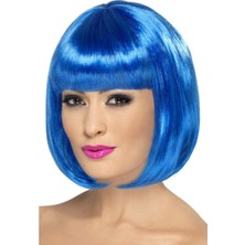 Store Mania Ieg™ Mavi Renk Parti Peruğu Kısa Küt Saç