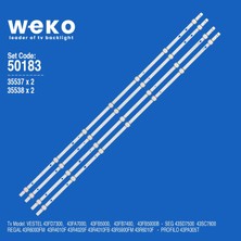 Weko 43FD7300 43FA7000 35537/35538 43'' Inç 4 Adet Tv LED Bar Takım