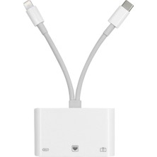 Store Mania Ieg™ ZR814 Lightning Type-C Ethernet Camera Adaptör