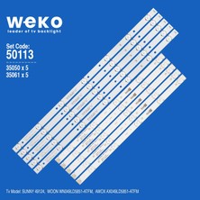 Weko 49124 WN049LD5851-ATFM 35050/35061 49'' Inç 10 Adet Tv LED Bar Takım