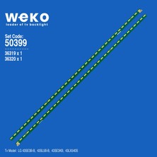 Weko 43SE3B-B 43SL5B-B 43SE3KB 50399 43'' Inç 2 Adet Tv LED Bar Takım