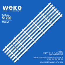 Weko Ptv 49F0-ITR PQ49FAL27 SE49D06 49'' Inç 7 Adet Tv LED Bar Takım
