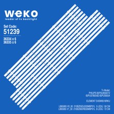 Weko E4SW6518RKU 36335 36334 65'' Inç 12 Adet Tv LED Bar Takım