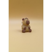 Rodopiva Örgü Desenli Capybara Anahtarlık (Plastik)