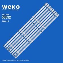 Weko 49U5070 49DL4012N 49PUF6032 35868X8 49'' Inç 8 Adet Tv LED Bar Takım