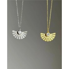 Wind Silver Pervane Zirkon Kolye 925 Ayar