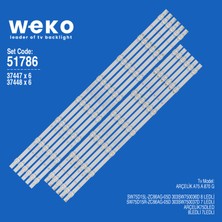 Weko A75 A 870 G SW75D15L/R 75'' Inç 12 Adet Tv LED Bar Takım