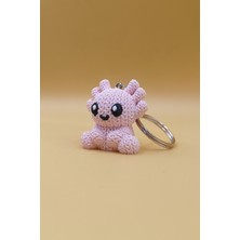 Rodopiva Örgü Desenli Axoloti Anahtarlık (Plastik)