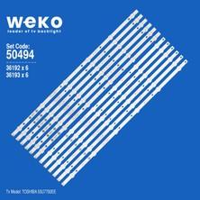Weko 55U7750EE 36192/36193 55'' Inç 12 Adet Tv LED Bar Takım