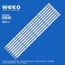 Weko U5600STR/4K/S BSC2-U55/MTR 35909 55'' Inç 8 Adet Tv LED Bar Takım