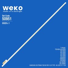 Weko 40L5333D 40L7335D 40L7363D 35329 40'' Inç 1 Adet Tv LED Bar