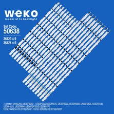 Weko UE50F6200 UE50F6400 36423/36424 50'' Inç 18 Adet Tv LED Bar Takım