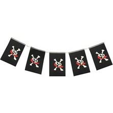 Store Mania Ieg™ Korsan Partisi Korsan Logo Baskılı Flama Süs Afiş Süsleme 8 Li