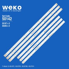 Weko 43LH570 43LX570H 35197 35292 43'' Inç 6 Adet Tv LED Bar Takım