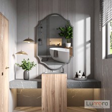 Lumora Mirror Design Zayne Modern Antrasit Boyalı Mdf Çerçeveli Dekoratif Ayna