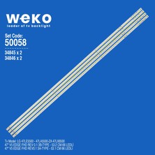 Weko 47LE5500 47LA5500-ZA 47LX6500 34845 47'' Inç 4 Adet Tv LED Bar Takım