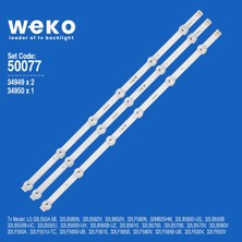 Weko 32LS53A 5b 32LB580N 32LB582V 50077 32'' Inç 3 Adet Tv LED Bar Takım