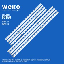 Weko 49UF6407 49UH610N-ZB 35255 49'' Inç 8 Adet Tv LED Bar Takım