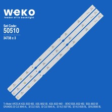 Weko A32L 6532 4b2 A32L 6652 5b 34738 32'' Inç 3 Adet Tv LED Bar Takım