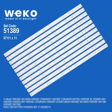 Weko 50CU6000 51389 50'' Inç 5 Adet Tv LED Bar Takım