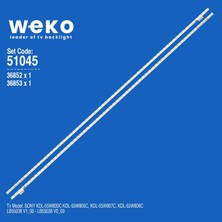 Weko KDL-55W800C LB55038 55'' Inç 2 Adet Tv LED Bar Takım