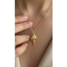 Wind Silver Luxury 3 Boyutlu Deniz Kabuğu Kolye 925 Ayar