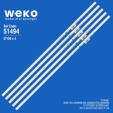 Weko KDL-60W840B KDL-60W850B 37195 60'' Inç 4 Adet Tv LED Bar Takım