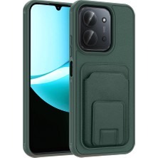 Ceponya Redmi 15C Kılıf Kartlıklı Manyetik Standlı Pu Deri Görünümlü Lüx Kapak