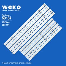 Weko 42PFL3208 42PFL3108 42PFL3018 50154 42'' Inç 12 Adet Tv LED Bar Takım
