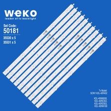 Weko KDL-40R452 35530 35531 40'' Inç 10 Adet Tv LED Bar Takım