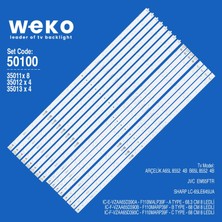 Weko A65L 8552 4b EM65FTR 50100 65'' Inç 16 Adet Tv LED Bar Takım