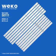 Weko SN050LD8050-SSDU 50D3000/D2000 50111 50'' Inç 12 Adet Tv LED Bar Takım