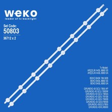 Weko A43L 8860 5s A43L 8900 5A 36712 43'' Inç 2 Adet Tv LED Bar Takım