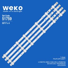 Weko 43PFL5603/F7 35717 43'' Inç 4 Adet Tv LED Bar Takım