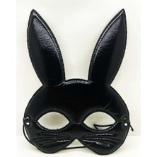 Store Mania Ieg™ Siyah Renk Kumaş Malzemeden Imal Eva Tavşan Maskesi 19X15 cm
