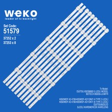 Weko 65DS8800 BSE65-LX/MTR 51579 65'' Inç 10 Adet Tv LED Bar Takım