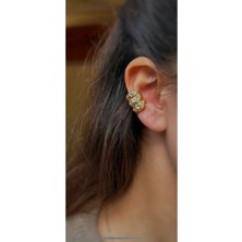 Wind Silver Ear Cuff Küpe Tekli 925 Ayar