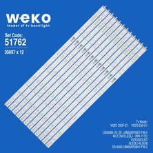 Weko D50F-E1 E50-E1 35697 50'' Inç 12 Adet Tv LED Bar Takım