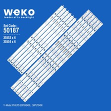 Weko 50PUK6400 50PUT6400 50187 50'' Inç 12 Adet Tv LED Bar Takım
