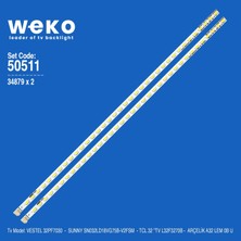 Weko 32PF7030 L32F3270B 34879X2 32'' Inç 2 Adet Tv LED Bar Takım